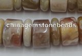 CRB205 15.5 inches 6*18mm - 13*18mm rondelle yellow agate beads