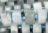 CRB2055 15.5 inches 7mm - 8mm faceted tyre aquamarine beads