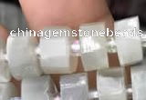 CRB2080 15.5 inches 7mm - 8mm faceted tyre grey moonstone beads