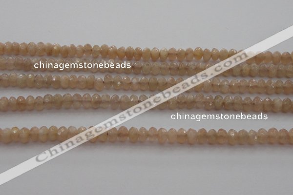 CRB210 15.5 inches 3*4mm faceted rondelle moonstone beads