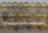 CRB214 15.5 inches 3*4mm faceted rondelle yellow fluorite beads