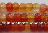 CRB215 15.5 inches 3*4mm faceted rondelle red agate beads