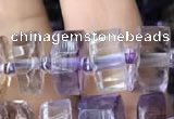 CRB2155 15.5 inches 7mm - 8mm faceted tyre ametrine beads