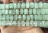 CRB2167 15.5 inches 12mm - 13mm faceted tyre light prehnite beads