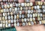 CRB2180 15.5 inches 9mm - 10mm faceted tyre crazy lace agate beads