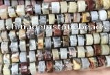 CRB2182 15.5 inches 12mm - 13mm faceted tyre crazy lace agate beads