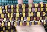 CRB2201 15.5 inches 8mm - 9mm faceted tyre mookaite beads