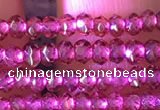 CRB2211 15.5 inches 2*3mm faceted rondelle garnet beads wholesale