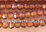 CRB2213 15.5 inches 2*3mm faceted rondelle orange garnet beads