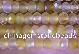 CRB2217 15.5 inches 2*3mm faceted rondelle yellow opal beads