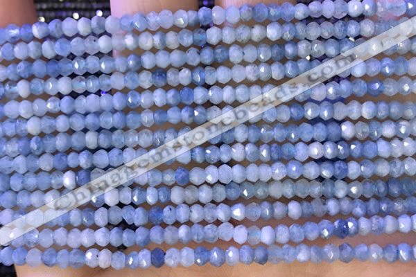 CRB2222 15.5 inches 2*3mm faceted rondelle aquamarine beads