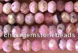 CRB2225 15.5 inches 2*3mm faceted rondelle rhodochrosite beads