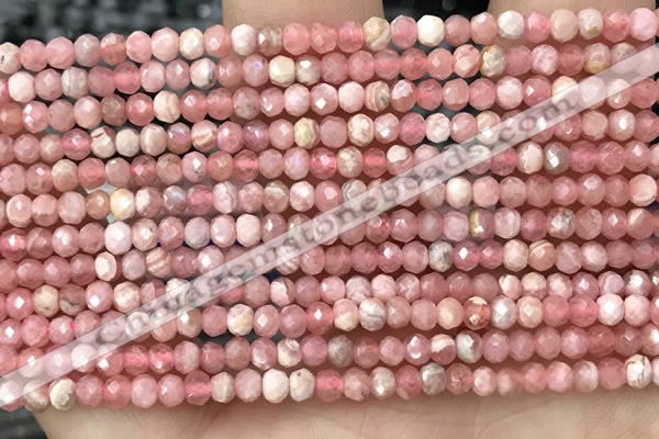 CRB2237 15.5 inches 2*3mm faceted rondelle rhodochrosite beads