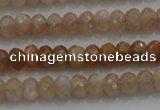 CRB224 15.5 inches 2.5*4mm faceted rondelle moonstone beads