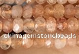 CRB2243 15.5 inches 2*3mm faceted rondelle golden sunstone beads