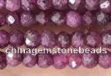 CRB2244 15.5 inches 2*3mm faceted rondelle ruby gemstone beads