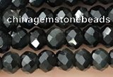 CRB2248 15.5 inches 3*4mm faceted rondelle obsidian beads