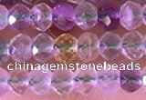 CRB2261 15.5 inches 3*4mm faceted rondelle fluorite beads