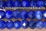 CRB2262 15.5 inches 3*4mm faceted rondelle blue kyanite beads