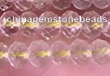 CRB2275 15.5 inches 4*6mm faceted rondelle lemon quartz beads