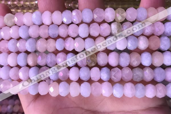 CRB2278 15.5 inches 5*8mm faceted rondelle morganite beads