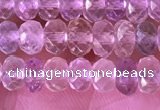 CRB2280 15.5 inches 3.5*5mm faceted rondelle mixed quartz beads