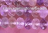 CRB2281 15.5 inches 4*6mm faceted rondelle mixed quartz beads