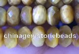 CRB2289 15.5 inches 4*6mm faceted rondelle golden tiger eye beads