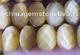 CRB2290 15.5 inches 5*8mm faceted rondelle golden tiger eye beads