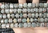 CRB2300 15.5 inches 7mm - 8mm faceted tyre ghost gemstone beads