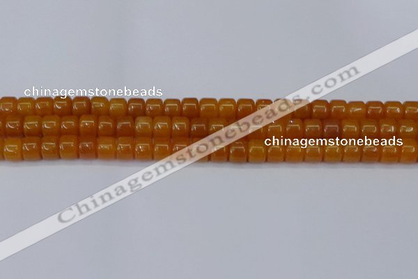 CRB2501 15.5 inches 6*8mm rondelle yellow jade beads wholesale