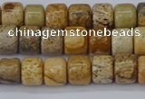 CRB2504 15.5 inches 6*8mm rondelle picture jasper beads