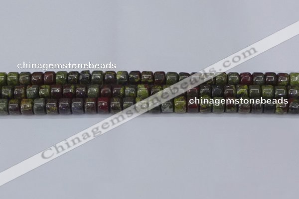 CRB2506 15.5 inches 6*8mm rondelle dragon blood jasper beads