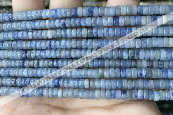 CRB2553 15.5 inches 2*4mm heishi blue aventurine beads wholesale