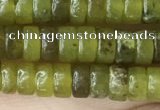 CRB2564 15.5 inches 2*4mm heishi olive jade beads wholesale