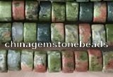 CRB2565 15.5 inches 2*4mm heishi unakite beads wholesale