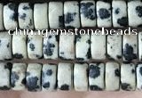 CRB2567 15.5 inches 2*4mm heishi dalmatian jasper beads wholesale