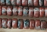 CRB2569 15.5 inches 2*4mm heishi brecciated jasper beads wholesale