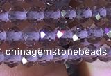 CRB2603 15.5 inches 2*3mm faceted rondelle smoky quartz beads