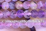 CRB2607 15.5 inches 3*4mm faceted rondelle mixed quartz beads