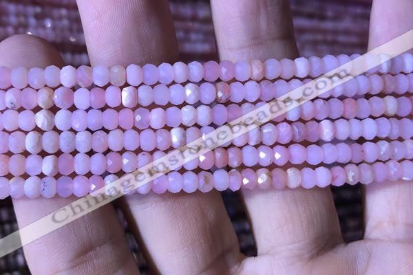 CRB2615 15.5 inches 2*3mm faceted rondelle pink opal beads