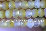 CRB2634 15.5 inches 2*3mm faceted rondelle yellow opal beads