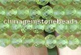CRB2638 15.5 inches 3*4mm faceted rondelle peridot gemstone beads
