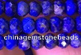 CRB2647 15.5 inches 3*4mm faceted rondelle lapis lazuli beads