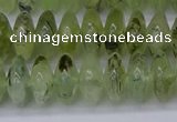 CRB265 15.5 inches 5*12mm rondelle green rutilated quartz beads