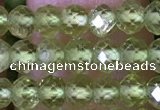 CRB2668 15.5 inches 3*4mm faceted rondelle peridot beads