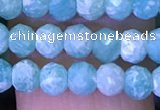 CRB2669 15.5 inches 3*4mm faceted rondelle amazonite beads