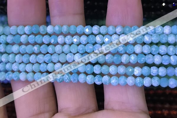 CRB2669 15.5 inches 3*4mm faceted rondelle amazonite beads