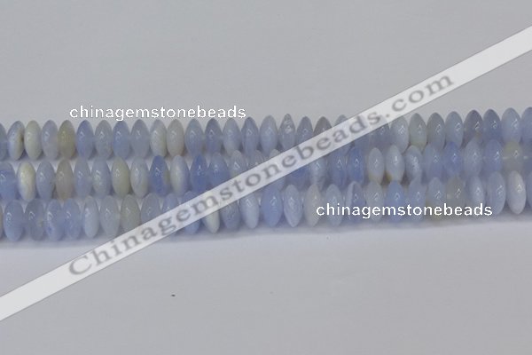 CRB267 15.5 inches 5*12mm rondelle blue chalcedony beads