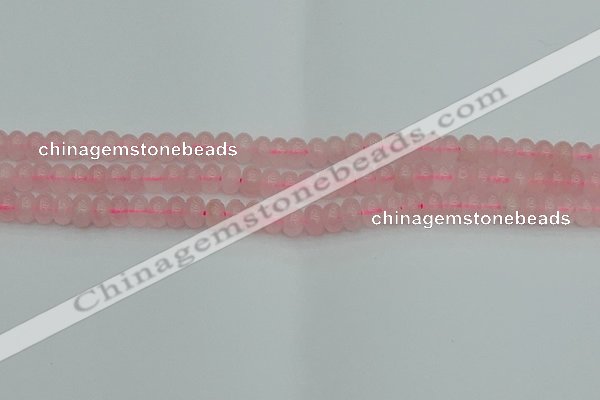 CRB2800 15.5 inches 4*6mm rondelle rose quartz beads wholesale